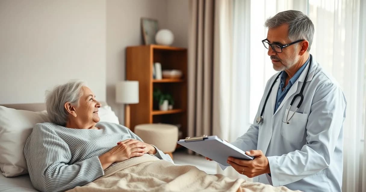 Médico perito visitando paciente idoso em casa para perícia médica domiciliar do INSS — guia completo 2026