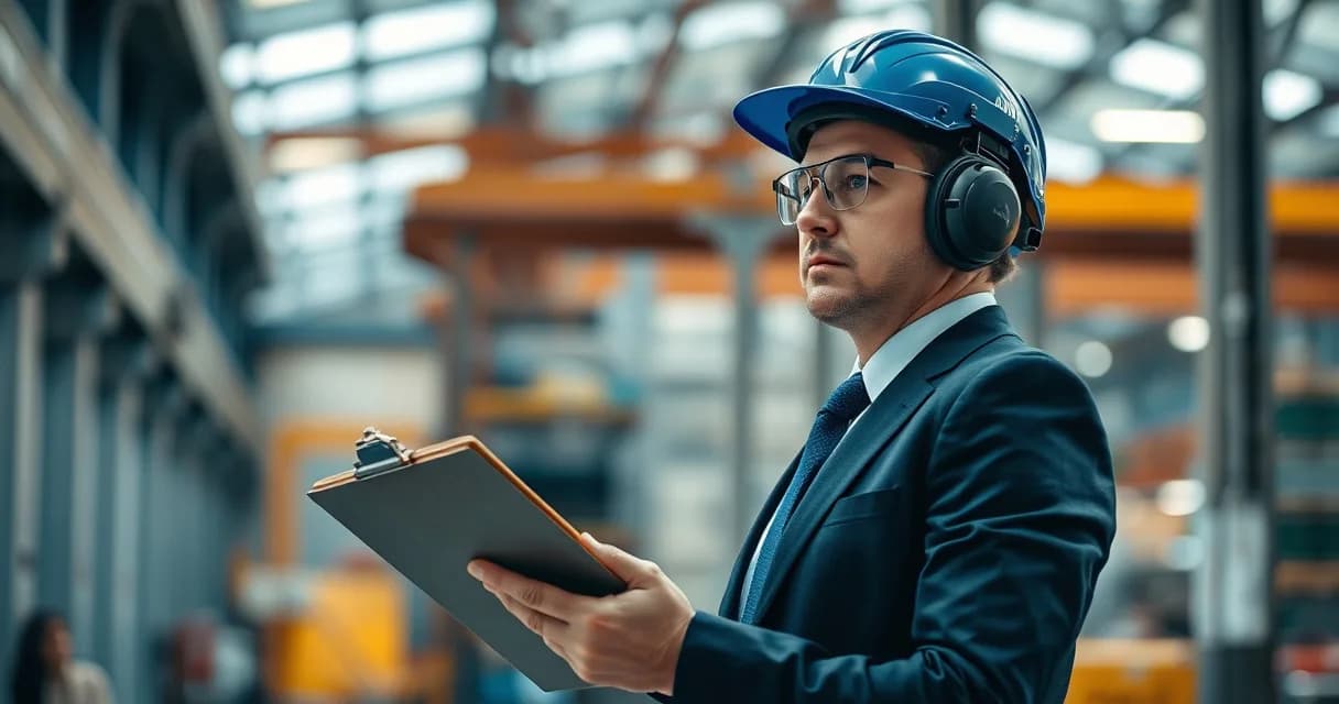 Engenheiro perito realizando perícia trabalhista de insalubridade em ambiente industrial — como funciona a perícia trabalhista em 2026